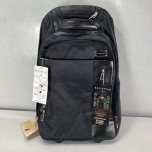 Eco Style Tech Exec Rolling Backpack – Black
